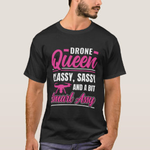 Women Drone Queen Fpv Quadcopter Funny Drone Pilot T-Shirt