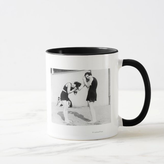 Women Drying their Hair at the Beach Mug (Right)