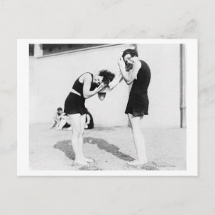 Women Drying their Hair at the Beach Postcard
