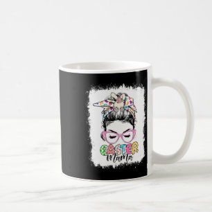 Women Easter Mama Messy Bun Hair Matching Family E Coffee Mug