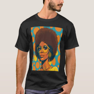 Women Empowerment Retro Afro African American Mom  T-Shirt