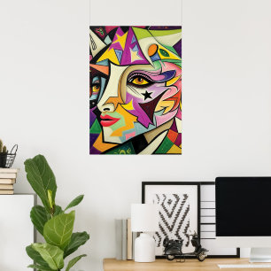 Women Face Art Wall Poster