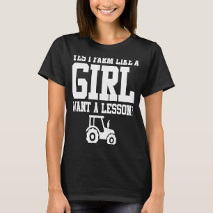 Women Farm Life Barn Tractor Family Farmer Rancher T-Shirt