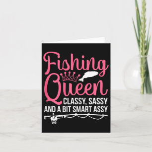 Women Fishing For Girls Fish B Fishing Card