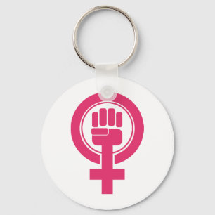 Women Fist Resist Symbol Keychain