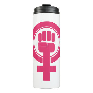 Women Fist Resist Symbol Thermal Tumbler