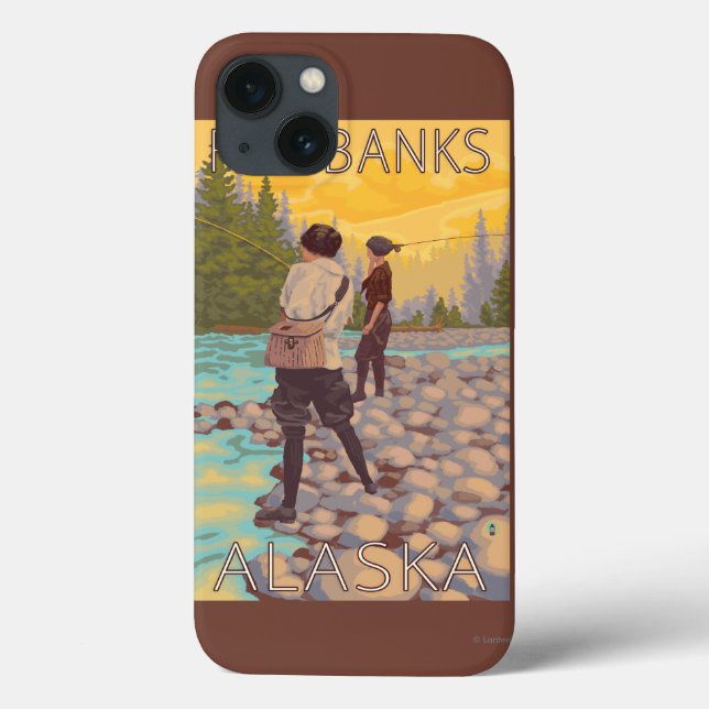 Women Fly Fishing - Fairbanks, Alaska Case-Mate iPhone Case (Back)