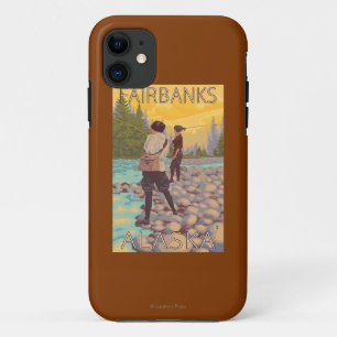 Women Fly Fishing - Fairbanks, Alaska iPhone 11 Case