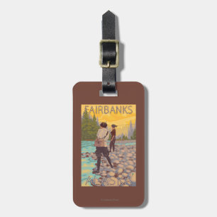 Women Fly Fishing - Fairbanks, Alaska Luggage Tag