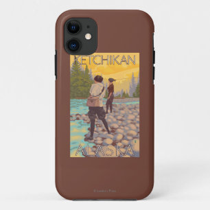 Women Fly Fishing - Ketchikan, Alaska iPhone 11 Case