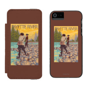 Women Fly Fishing - Payette River, Idaho Incipio Watson™ iPhone 5 Wallet Case