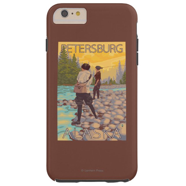 Women Fly Fishing - Petersburg, Alaska Case-Mate iPhone Case (Back)