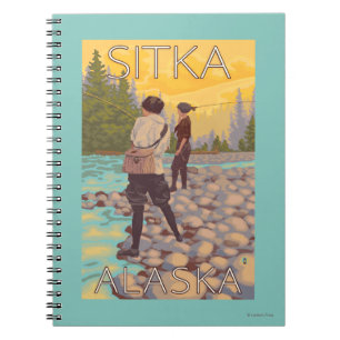 Women Fly Fishing - Sitka, Alaska Notebook