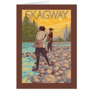Women Fly Fishing - Skagway, Alaska