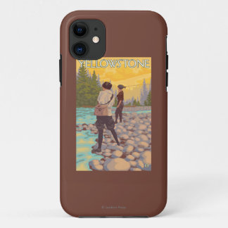 Women Fly Fishing - Yellowstone National Park iPhone 11 Case