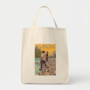Women Fly Fishing - Yukon, Alaska Tote Bag