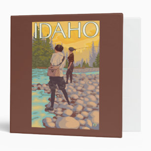 Women Fly FishingIdahoVintage Travel Poster Binder