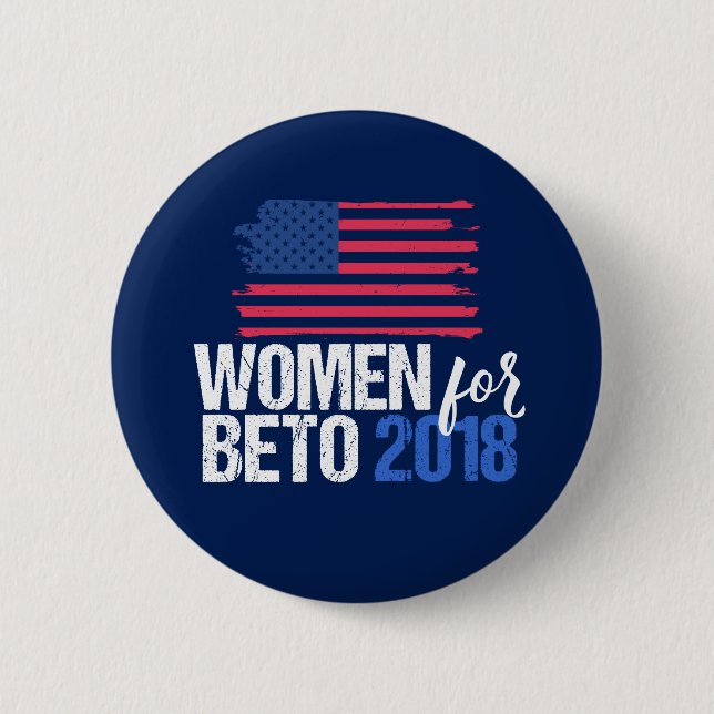 Women for Beto 2018 | O'Rourke for Senate 2 Inch Round Button (Front)