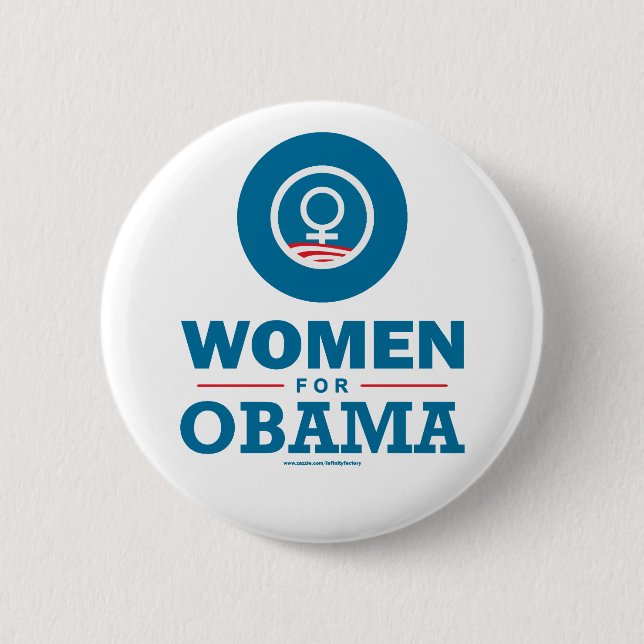 Women for Obama 2 Inch Round Button (Front)