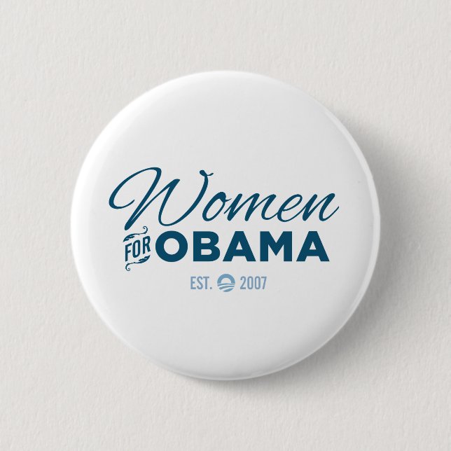 Women for Obama 2 Inch Round Button (Front)
