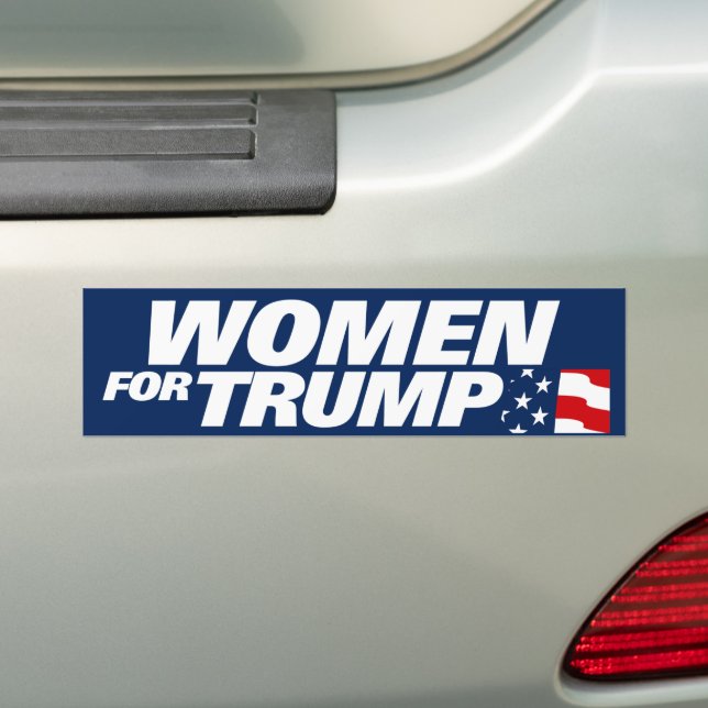 Women For Trump 2024 Bumper Sticker (On Car)