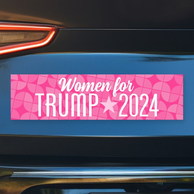Women for Trump 2024 Keep America Great Bumper Sticker (Trump Bumper Sticker)