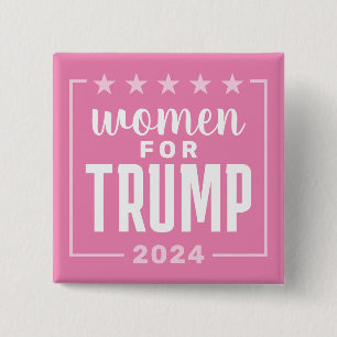 Women for Trump - 2024 pink design 2 Inch Square Button