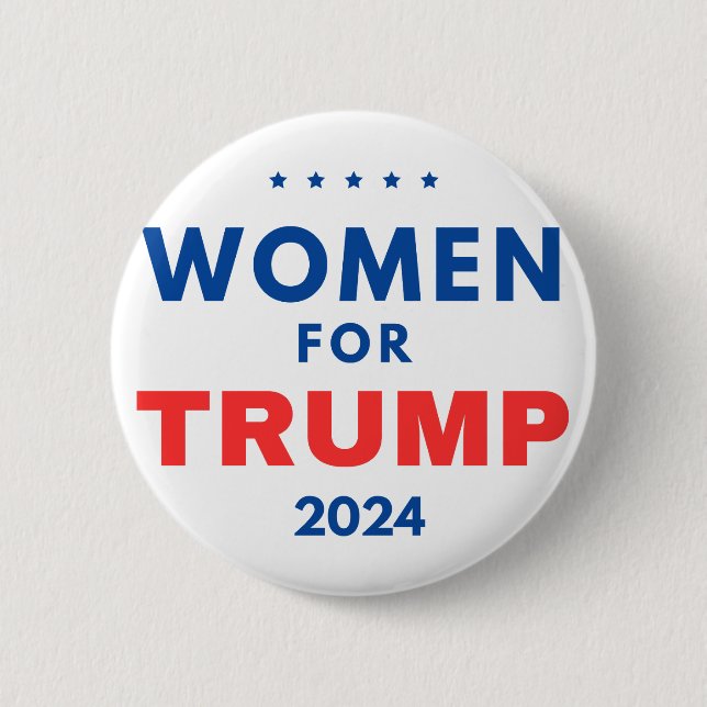 Women For Trump  2 Inch Round Button (Front)