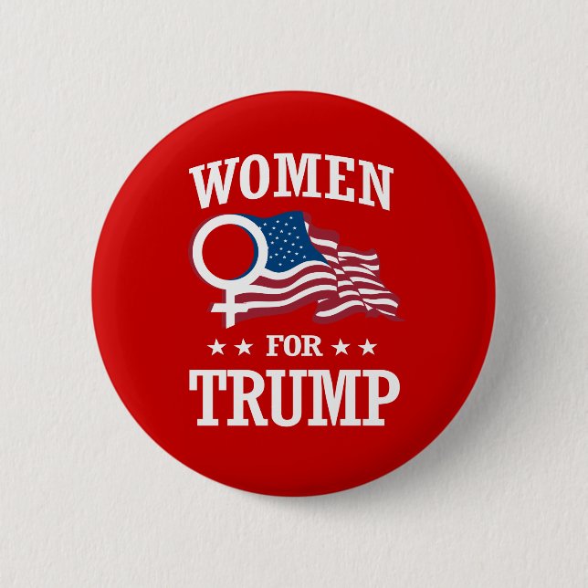 WOMEN FOR TRUMP 2 INCH ROUND BUTTON (Front)