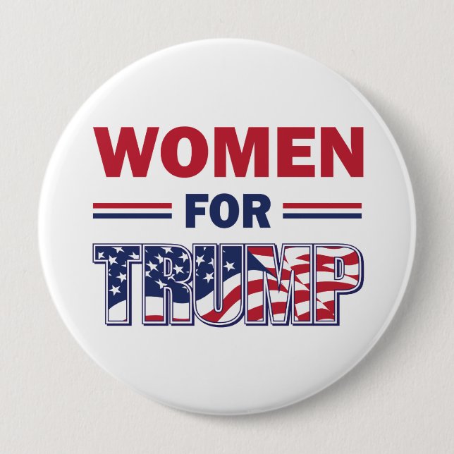 Women for Trump 4 Inch Round Button (Front)