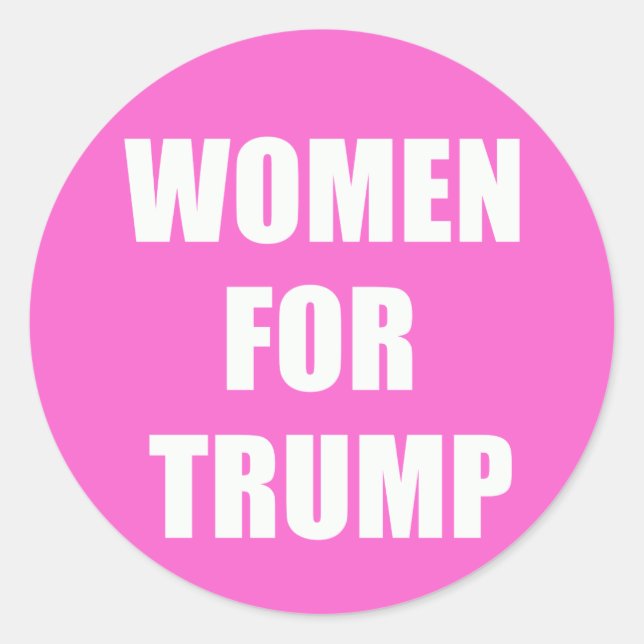 Women for Trump Classic Round Sticker (Front)