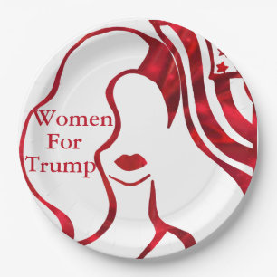 WOMEN FOR TRUMP PAPER PLATE