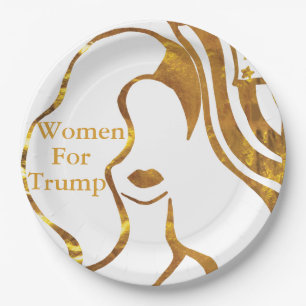 WOMEN FOR TRUMP PAPER PLATE