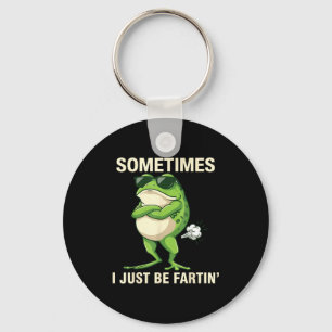 women Frog I Just Sometimes Farting Keychain
