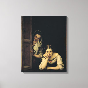 Women from Galicia at the Window, 1670 Canvas Print