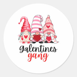 Women Galentine's Day Funny Valentine Mommy And Me Classic Round Sticker