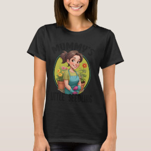 Women Gardening Mom Mummy's Little Seedling Garden T-Shirt