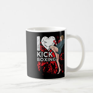 Women Girl Kickboxer I Love Kickboxing Coffee Mug