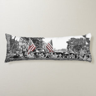 Women Girls 1910 American Flag Wide Angle Antique Body Pillow