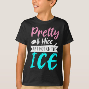 Women Girls Hockey Goalie Hockey Player Funny Ice  T-Shirt