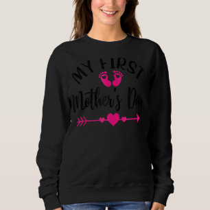 Women Girls My First Mother's Day 2022 Matching Fa Sweatshirt