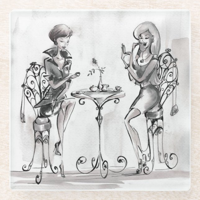 Women Glass Coaster (Front)