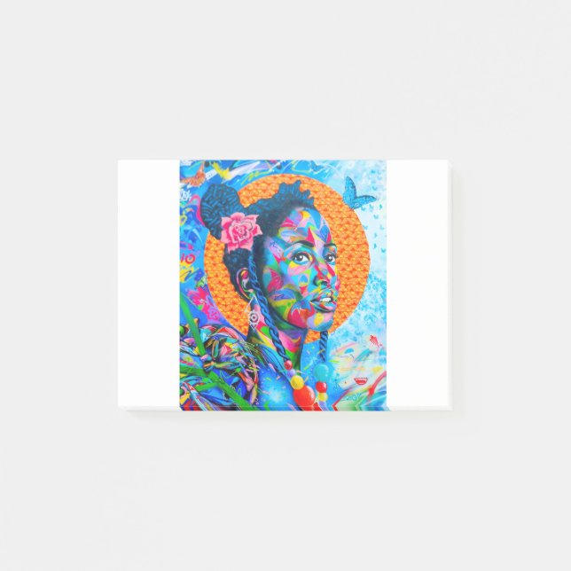 Women graffiti art post-it notes (Front)