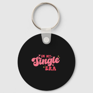 Women Groovy In My Single Era Anti-valentines Divo Keychain