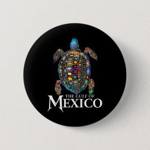 Women Gulf Of Mexico Forever Mexican Souvenir Sea  2 Inch Round Button