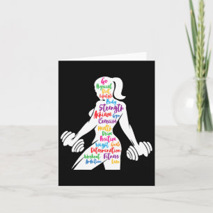 Women Gym Motivation Workout Motivational Fitness Card