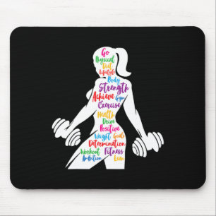 Women Gym Motivation Workout Motivational Fitness Mouse Pad