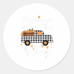 Women Happiness Is Being A Mom And Nanny Classic Round Sticker