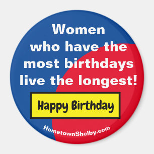 Women Happy Birthday Refrigerator Magnet