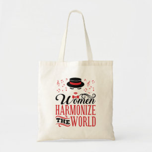 Women Harmonize the World Barbershop Singing Tote Bag
